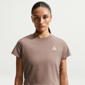 Nike Women's ACG Dri-FIT Short-Sleeve Top, Small, Mink Brown | Great Mother's Day Gift