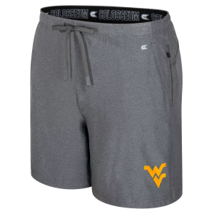 Colosseum Men's West Virginia Mountaineers Charcoal Gurney Shorts, Medium, Gray