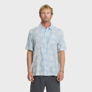 Quiksilver Men's Waterman Performance Pack Short Sleeve Woven Shirt, Large, Skyway