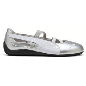 PUMA Women's Speedcat Lux Ballet Shoes, Size 8.5, Metallic Silver/White | Great Mother's Day Gift