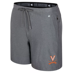 Colosseum Men's Virginia Cavaliers Charcoal Gurney Shorts, XL, Gray