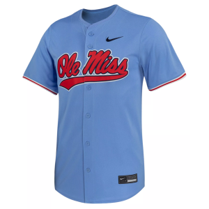 Nike Men's Ole Miss Rebels Light Blue Replica Alternate Baseball Jersey, XXL
