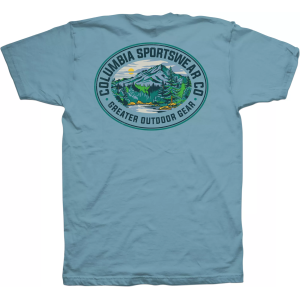 Columbia Men's Silent Short Sleeve T-Shirt, Small, Vintage Blue