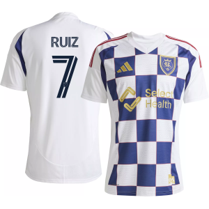 adidas Adult Real Salt Lake Pablo Ruiz #7 2025 Secondary Replica Jersey, Men's, Medium, White