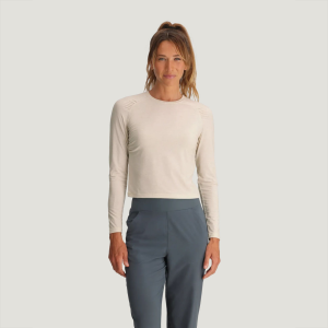 Free Fly Women's Elevate Lightweight Fitted Long Sleeve Shirt, XS, Heather Birch | Great Mother's Day Gift