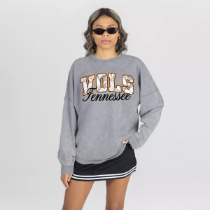 Gameday Couture Women's Tennessee Volunteers Grey Camo Fill Long Sleeve Shirt, Medium, Gray | Great Mother's Day Gift