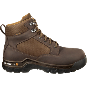 Carhartt Men's Waterproof Rugged Flex 6" Steel Toe Work Boots, 8 W, Dark Brown