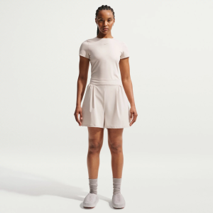 Nike Women's 24.7 PerfectStretch Dri-FIT High-Waisted Shorts, XL, Lt Orewood Brn