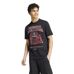 adidas Men's Formula 1 Black Mercedes Montreal T-Shirt, Small