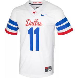Nike Men's Southern Methodist Mustangs White Game Football Jersey, XXL