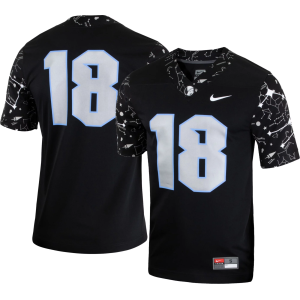 Nike Men's UCF Knights #18 2021 Space Game Black Football Jersey, Small