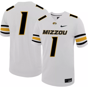 Nike Men's Missouri Tigers #1 White Untouchable Game Football Jersey, Medium