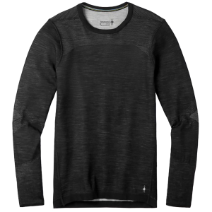 Smartwool Men's Intraknit Thermal Merino Base Layer Crew Neck Long Sleeved T-Shirt, XL, Black/White