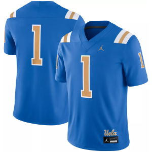 Jordan Men's UCLA Bruins #1 True Blue Dri-FIT Replica Football Game Jersey, Medium