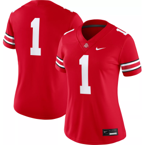 Nike Women's Ohio State Buckeyes #1 Scarlet Dri-FIT Replica Football Game Jersey, XL, Red