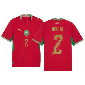 PUMA Adult Morocco Achraf Hakimi #2 2026 Home Replica Jersey, Men's, XL, Red
