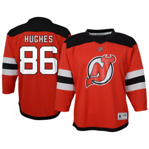NHL Toddler New Jersey Devils Jack Hughes #86 Breakaway Black Home Replica Jersey, Boys', 3T