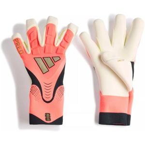 adidas Predator Pro Hybrid Soccer Goalkeeper Gloves, Men's, Size 9, Ivory/Solar Turbo/Gold
