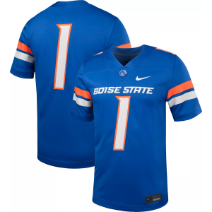 Nike Men's Boise State Broncos #1 Blue Untouchable Replica Football Jersey, Small