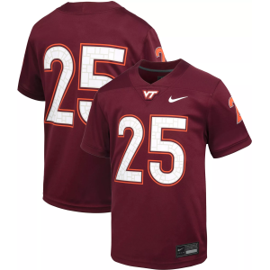 Nike Men's Virginia Tech Hokies #25 Maroon Replica Football Jersey, Small, Red