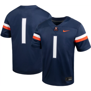 Nike Men's Virginia Cavaliers #1 Blue Replica Football Jersey, Medium