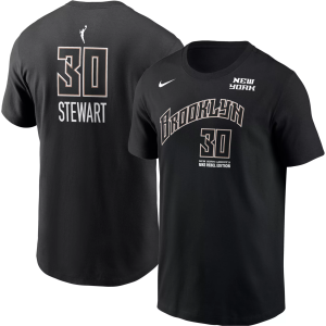 Nike Men's New York Liberty Breanna Stewart #30 Black T-Shirt, Large
