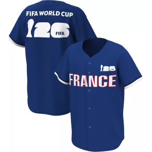 Outerstuff Outerstuff Youth France Blue Multi Graphic Button-Up Baseball Jersey, Small - $16.48 at DICK'S Sporting Goods