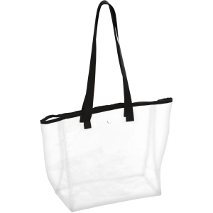 Logo Clear Plastic Stadium Bag, Men's, No Size, Black