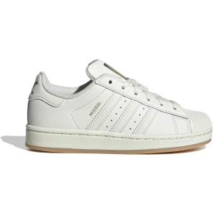 adidas Kids' Superstar Messi Shoes, Size 2, White/Gold