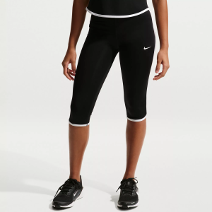 Nike Girls' Dri-FIT Sport Pack Capri, Small, Black/White