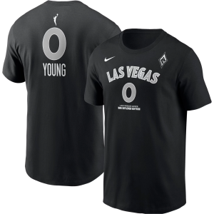 Nike Men's Las Vegas Aces Jackie Young #0 Black T-Shirt, Medium | Great Father's Day Gift