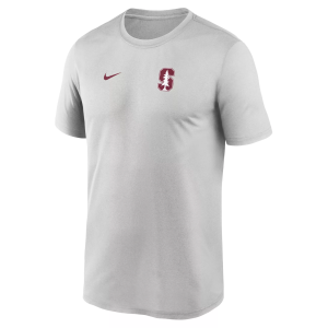 Nike Men's Stanford Cardinal Photon Dust Small Logo Legend T-Shirt, White | Great Father's Day Gift