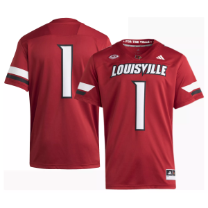 adidas Men's Louisville Cardinals Red Premier Replica Home Jersey, Medium