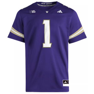 adidas Men's Washington Huskies Purple Premier Home Jersey, Medium