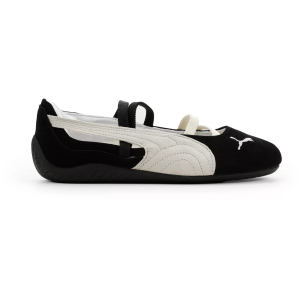 PUMA Women's Speedcat Suede Ballet Shoes, Size 8, Black/White