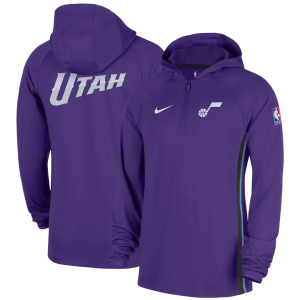 Nike Men's Utah Jazz Purple On Court Zone Warmup Pullover Hoodie, Large