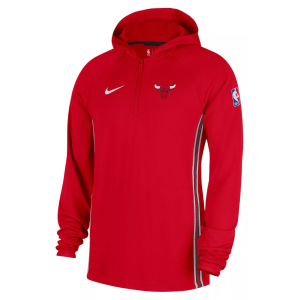 Nike Men's Chicago Bulls Red On Court Zone Warmup Pullover Hoodie, Large