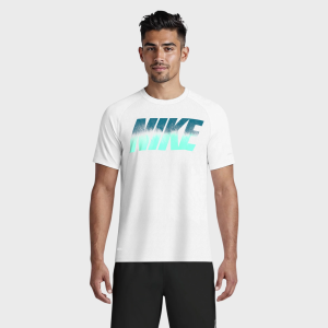 Nike Men's Dip Dye Short Sleeve Hydroguard, Medium, White | Great Father's Day Gift