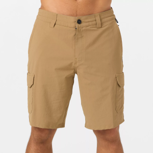 O'Neill Men's TRVLR Cargo Hybrid 20'' Shorts, Size 32, Dark Khaki | Great Father's Day Gift