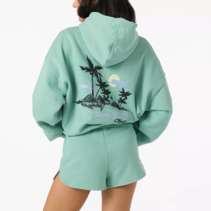 O'Neill Women's Tropic Melt Oversized Hoodie, Small, Green
