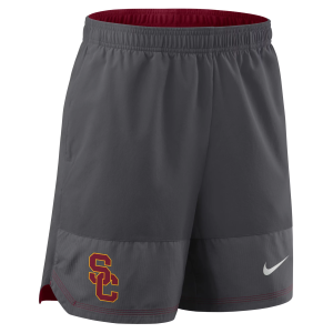 Nike Men's USC Trojans Grey Dri-Fit Woven Shorts, Medium, Gray | Great Father's Day Gift
