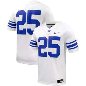 Nike Men's BYU Cougars White Replica Road Football Jersey, Medium