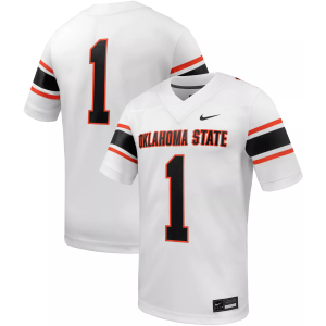 Nike Men's Oklahoma State Cowboys White Replica Road Football Jersey, Small