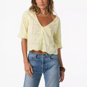 O'Neill Women's Flora Top, Medium, Citron