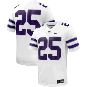 Nike Men's Kansas State Wildcats White Replica Road Football Jersey, Medium