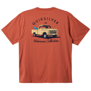 Quiksilver Men's Waterman Four Wheeler Screen T-Shirt, Small, Apricot | Great Father's Day Gift