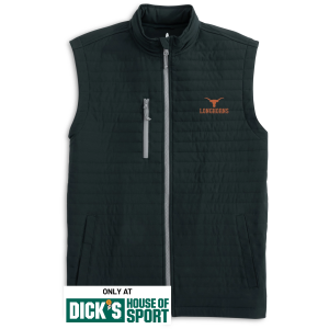 Johnnie-O Men's Texas Longhorns Black Crosswinds Vest, Small | Great Father's Day Gift