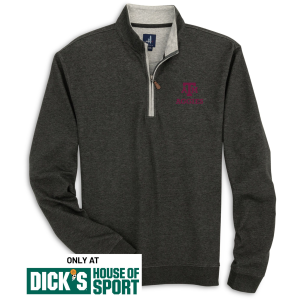 Johnnie-O Men's Texas A&M Aggies Heather Black Sully 1/4 Zip Pullover, Large | Great Father's Day Gift