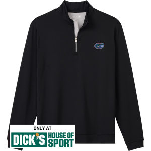 Johnnie-O Men's Florida Gators Black Motion 1/4 Zip Pullover, Medium | Great Father's Day Gift
