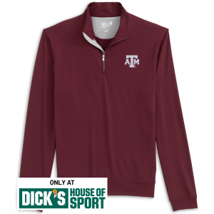 Johnnie-O Men's Texas A&M Aggies Maroon Motion 1/4 Zip Pullover, XXL, Red | Great Father's Day Gift